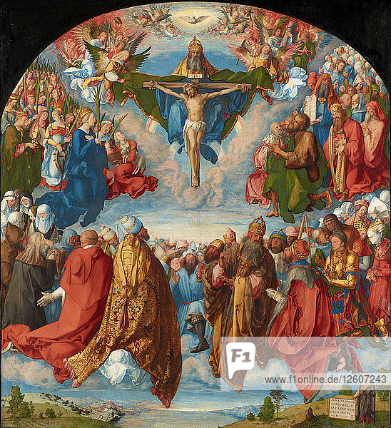 The Adoration of the Trinity (Landauer Altarpiece)  1511. Artist: Dürer  Albrecht (1471-1528)