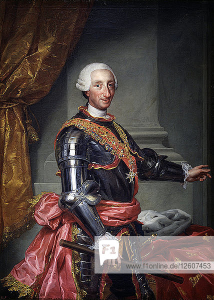 Karl III. von Spanien  ca. 1761. Künstler: Mengs  Anton Raphael (1728-1779)