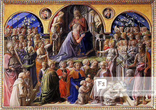 The Coronation of the Virgin  Between 1439 and 1447. Artist: Lippi  Fra Filippo (1406-1469)