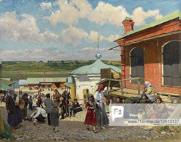 Ansicht von Plyos  1918. Künstler: Makowsky  Alexander Wladimirowitsch (1869-1924)
