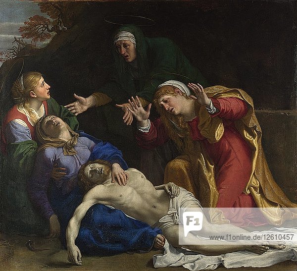 Der trauernde tote Christus (Die drei Marien)  um 1604. Künstler: Carracci  Annibale (1560-1609)