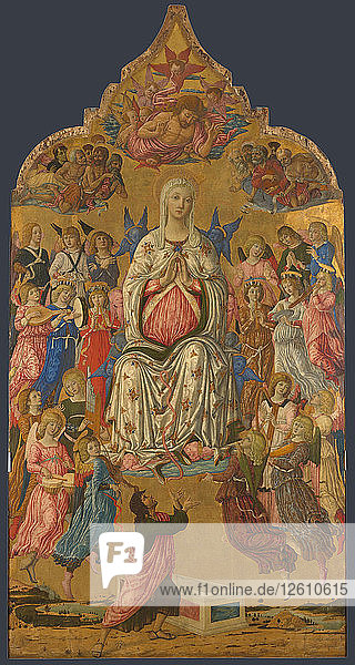Die Himmelfahrt der Jungfrau Maria  1474. Künstler: Matteo di Giovanni (ca. 1430-1495)