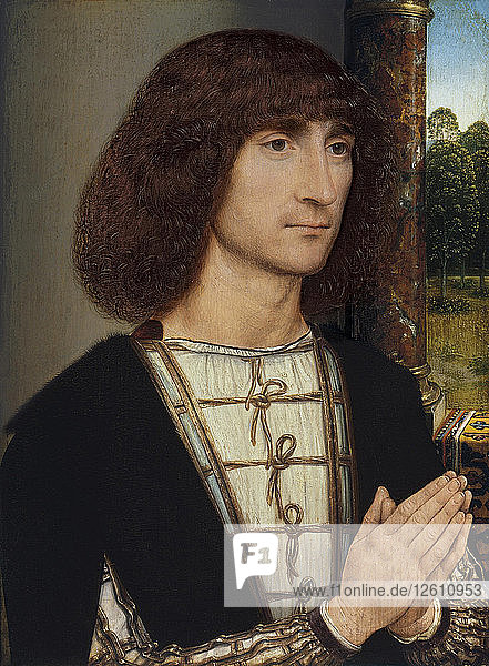Porträt eines betenden jungen Mannes  um 1485. Künstler: Memling  Hans (1433/40-1494)