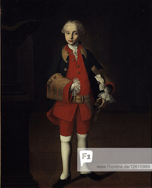 Porträt des Grafen Wilhelm Georg von Fermor (1749-1828)  um 1750. Künstler: Wischnjakow  Iwan Jakowlewitsch (1699-1761)