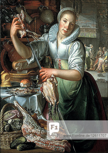 Die Küchenmagd  ca. 1620-1625. Künstler: Wtewael  Joachim (1566-1638)