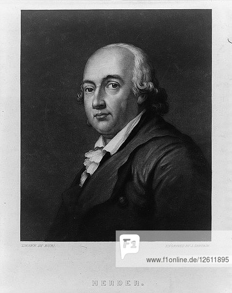 Porträt von Johann Gottfried Herder (1744-1803)  zwischen 1828 und 1880. Künstler: Sartain  John (1808-1897)