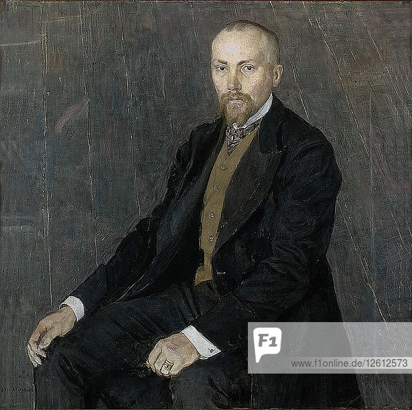 Porträt des Künstlers Nicholas Roerich (1874-1947)  1907. Künstler: Golowin  Alexander Jakowlewitsch (1863-1930)