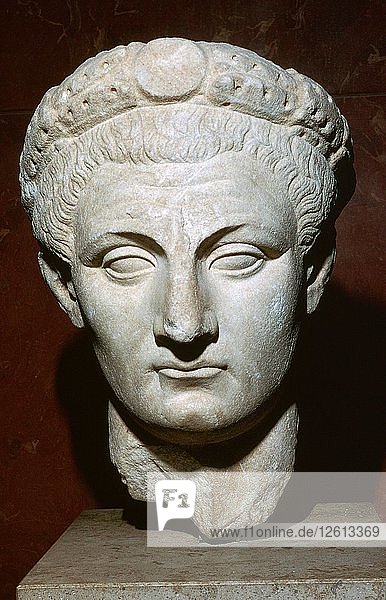 Römischer Marmorkopf des Seneca  1. Jahrhundert v. Chr. Künstler: Unbekannt
