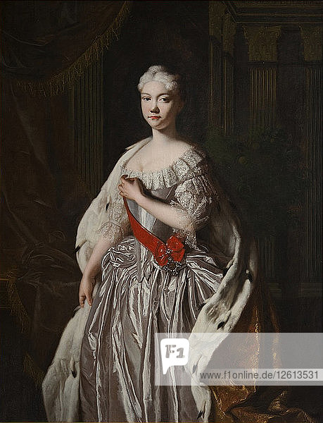 Porträt der Großfürstin Natalja Alexejewna von Russland (1714?1728)  Ende der 1720er Jahre. Künstler: Anonym
