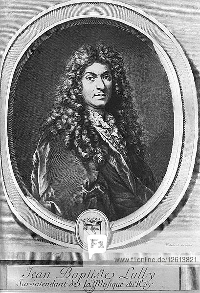 Jean-Baptiste Lully  in Florenz geborener französischer Komponist. Künstler: Gérard Edelinck