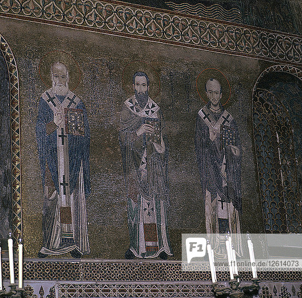 A mosaic showing the Fathers of the Church  12th century. Artist: Unknown