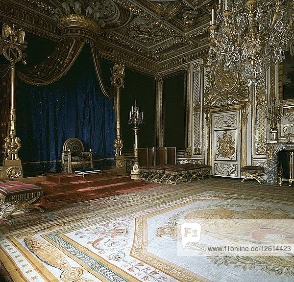 Napoleons Thronsaal  19. Jahrhundert. Künstler: Unbekannt