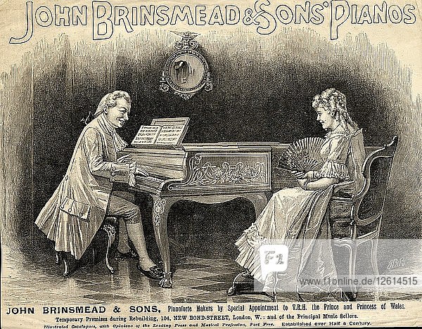 John Brinsmead & Sons Klaviere  19. Jahrhundert. Künstler: Unbekannt