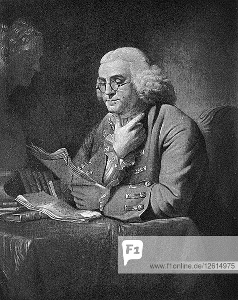 Benjamin Franklin  c1766. Artist: David Martin