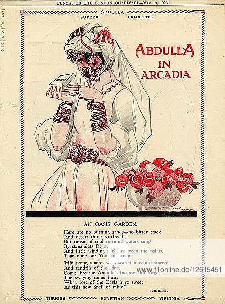 Abdulla Cigarettes  1926. Artist: René Vincent