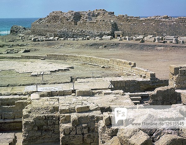 Überreste der römischen Stadt Caesarea  1. Jahrhundert. Künstler: Unbekannt