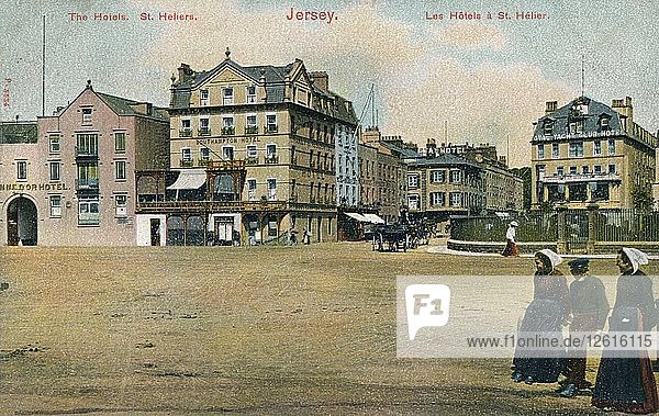 Hotels in St. Helier  Jersey  um 1907. Künstler: Unbekannt.