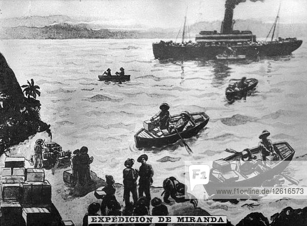 Expedition of Miranda  (1897)  1920s. Artist: Unknown