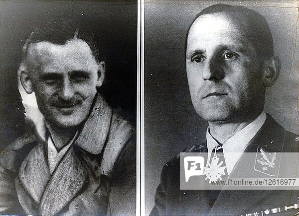 Fotos von Ex-Gestapo-Chef Heinrich Müller  ca. 1930er-c1940er Jahre (1963). Künstler: Unbekannt