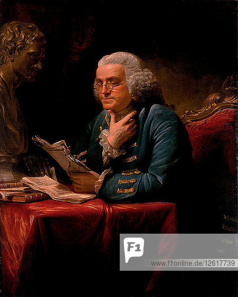 Porträt von Benjamin Franklin  1767. Künstler: Martin  David (1737-1797)