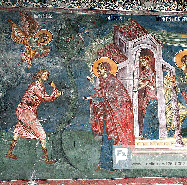 Die Verkündigung an die Heilige Anna  14. Jahrhundert. Künstler: Anonym