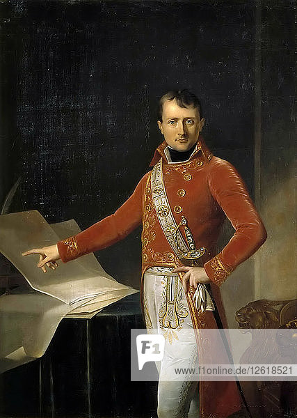 Porträt von Napoleon Bonaparte als Erster Konsul. Künstler: Girodet de Roucy Trioson  Anne Louis (1767-1824)