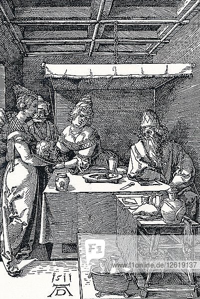 Salome überreicht Herodias das Haupt Johannes des Täufers  1511 (1906). Künstler: Albrecht Dürer.