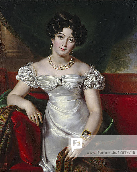 Porträt der Gräfin Julia Samoilova  um 1825. Künstler: Mitoire  Benois Charles (?-nach 1830)