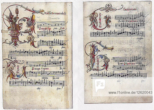 Missa Pange lingua. Künstler: Desprez (Des Prez)  Josquin (1450/55-1521)