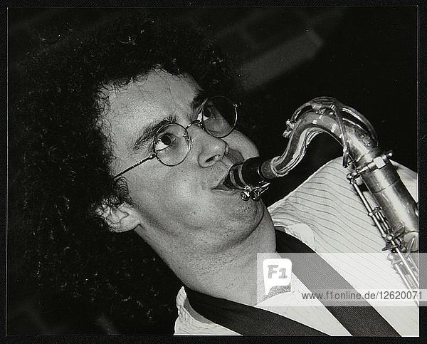 Saxophonist Julian Arguelles playing at The Fairway  Welwyn Garden City  Hertfordshire  26 May 1991. Artist: Denis Williams