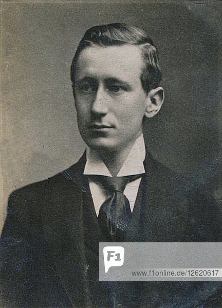 Guglielmo Marconi  (1874-1937)  italienischer Physiker und Erfinder  1894-1907. Künstler: Unbekannt.