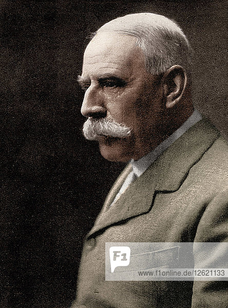 Sir Edward Elgar  (1857-1934)  englischer Komponist  Anfang des 20. Jahrhunderts. Künstler: Unbekannt.