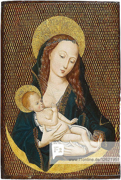 Maria lactans auf einer Mondsichel  um 1485. Künstler: Meister der Magdalenenlegende  (Werkstatt)