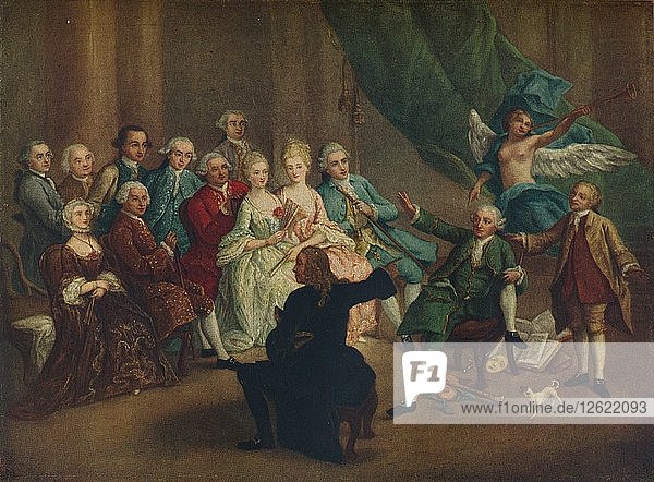 David Garrick im Grünen Zimmer  18. Jahrhundert. Künstler: William Hogarth.