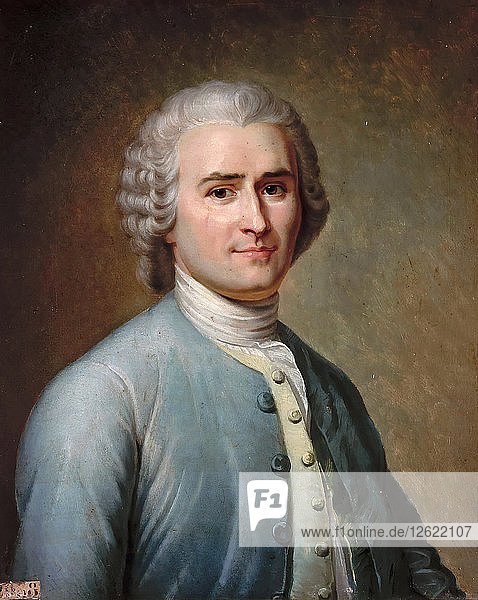 Porträt von Jean-Jacques Rousseau (1712-1778). Künstler: Lacretelle  Jean Édouard (1817-1900)