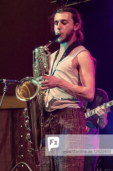 Seb Silas Love Supreme Jazz Festival Glynde Place East Sussex 2015. Artist: Brian OConnor.