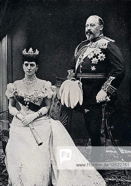 König Edward VII. und Königin Alexandra  um 1902 (1911). Künstler: WS Stuart.
