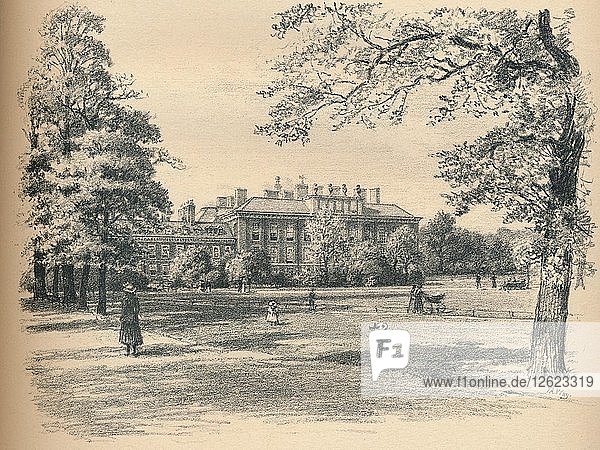 Südfront des Kensington Palace  1902. Künstler: Thomas Robert Way.