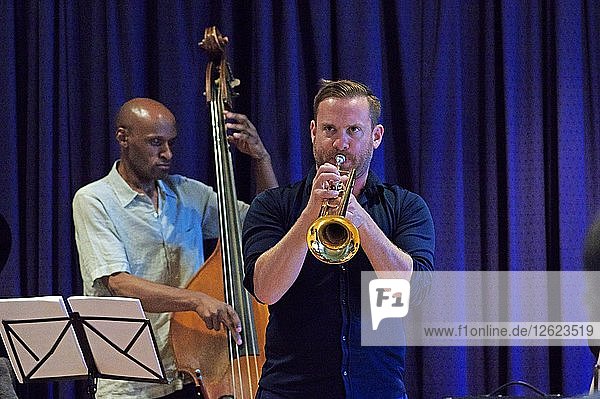 Quentin Collins and Larry Bartley  Watermill Jazz Club  Dorking  Surrey  2015. Artist: Brian OConnor.
