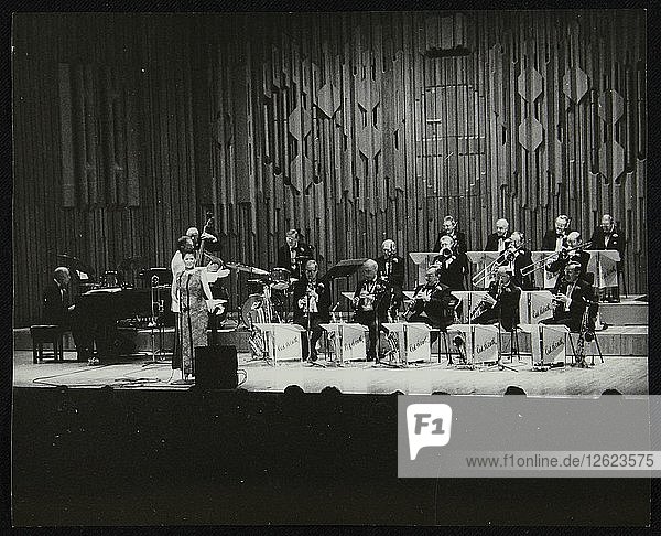 The Ted Heath Orchestra performing at the Barbican Hall  London  December 1985. Artist: Denis Williams