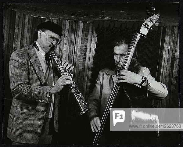 Don Lanphere and Peter Ind playing at The Bass Clef  London  May 1985. Artist: Denis Williams