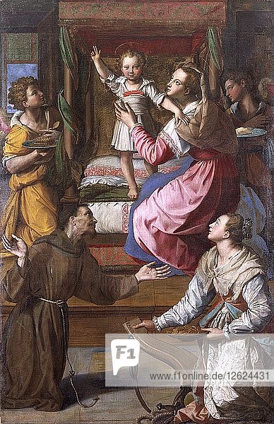 Jungfrau und Kind mit den Heiligen Franziskus und Lucia  1583. Künstler: Alessandro Allori