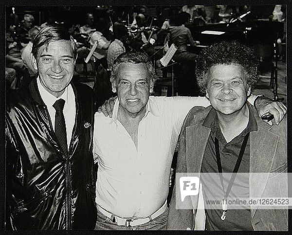 Jack Parnell  Buddy Rich und Steve Marcus in der Royal Festival Hall  London  22. Juni 1985. Künstler: Denis Williams