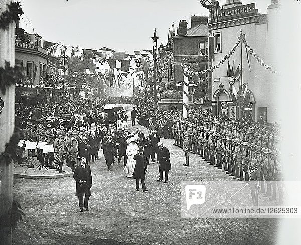Offizielle Eröffnung des Rotherhithe-Tunnels  Bermondsey  London  1908. Künstler: Unbekannt.