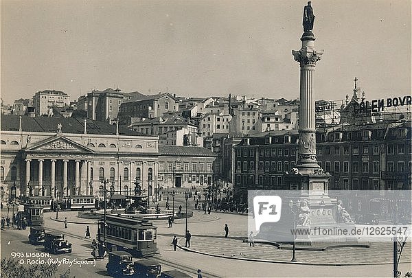 Rossio Square  Lisbon  Portugal  1936. Artist: Unknown