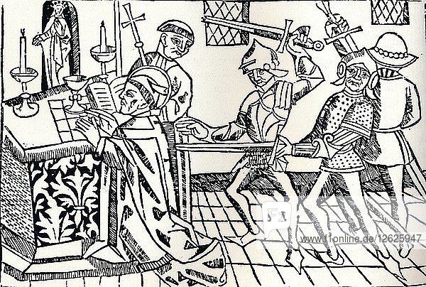 Martyrdom of St. Thomas of Canterbury  c1484. Artist: William Caxton.
