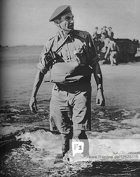 Invasion General Wades Ashore  1943-44. Artist: Unknown.