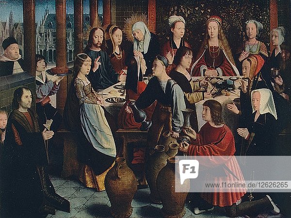 Die Hochzeit zu Kana  um 1500. Künstler: Gerard David.