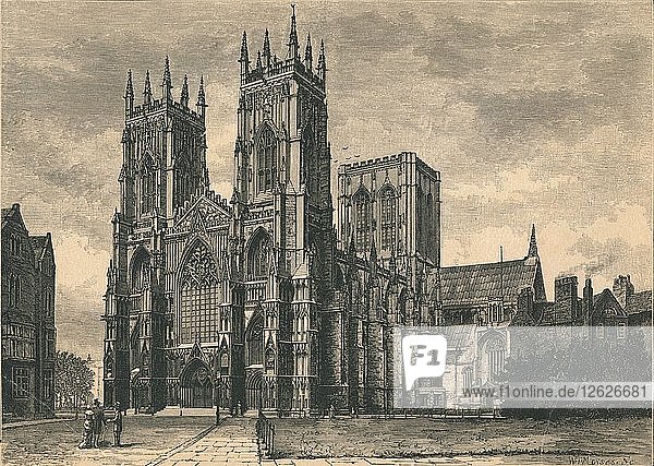 View of York Minster  c19th century. Artist: WI Mosses.