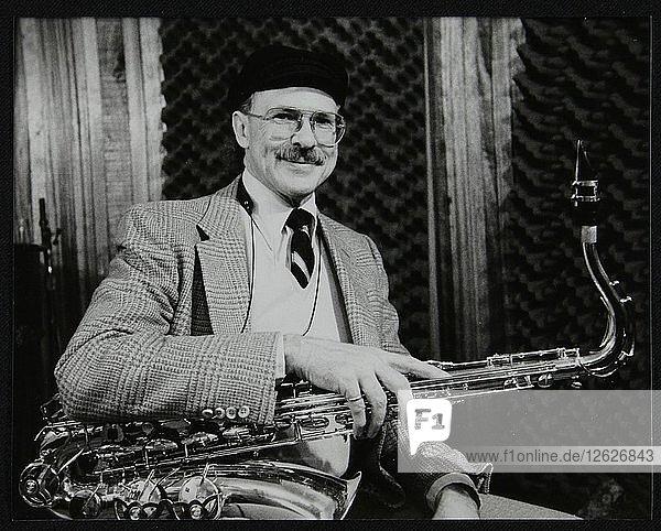 Der amerikanische Saxophonist Don Lanphere im The Bass Clef  London  1985. Künstler: Denis Williams